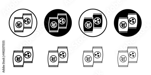 Potato chips Snacks bag icon Flat illustration sign