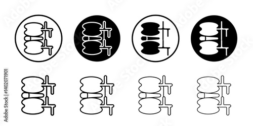 Radiculopathy radicular syndrome icon Flat illustration sign