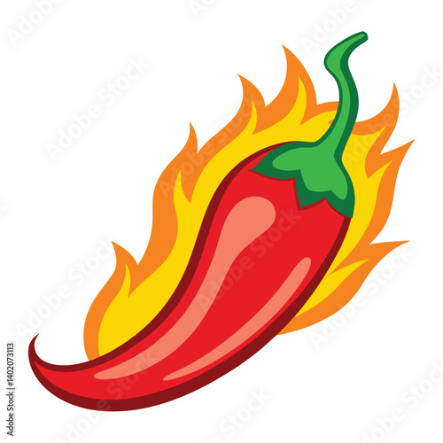 red chilli with firing vector