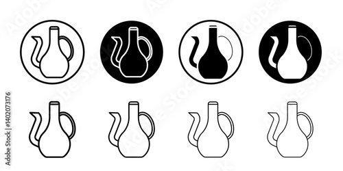 Teapot icon Flat illustration sign