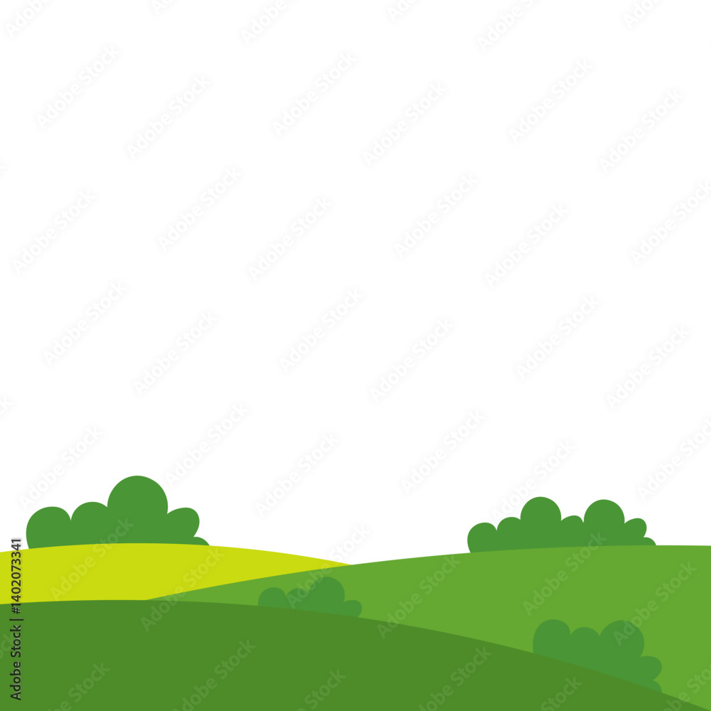Obraz premium Green Field Illustration