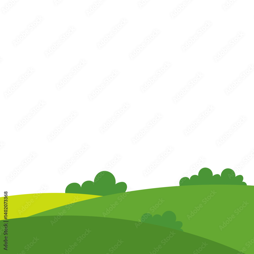Obraz premium Green Field Illustration