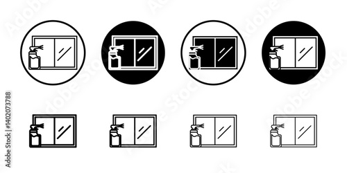 Windows cleaning icon Flat illustration sign
