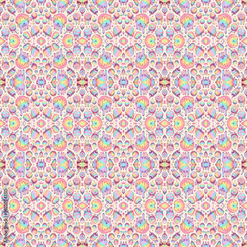 Seamless Rainbow Days Pattern – Colorful Textile Design for Fashion and Fabric Prints