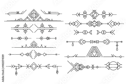 Geometric Tribal Dividers