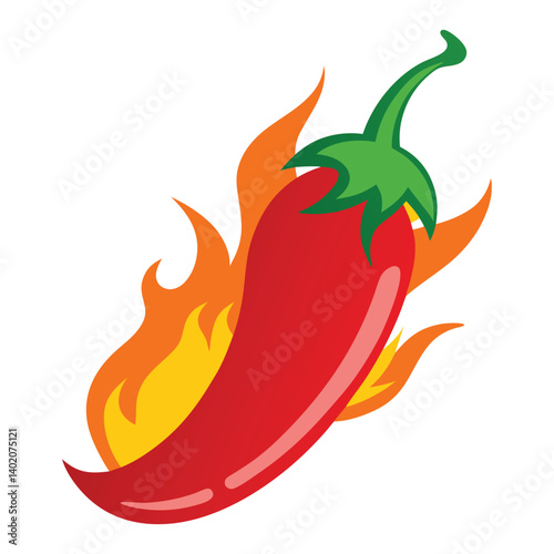 red chilli with firing vector