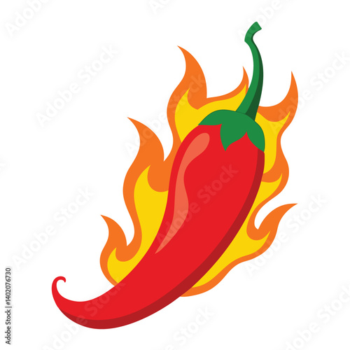 red chilli with firing vector