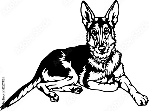 Eastern European Dog Breed - Pet Vector Cut file, Dog Silhouette Stencil - Cricut file