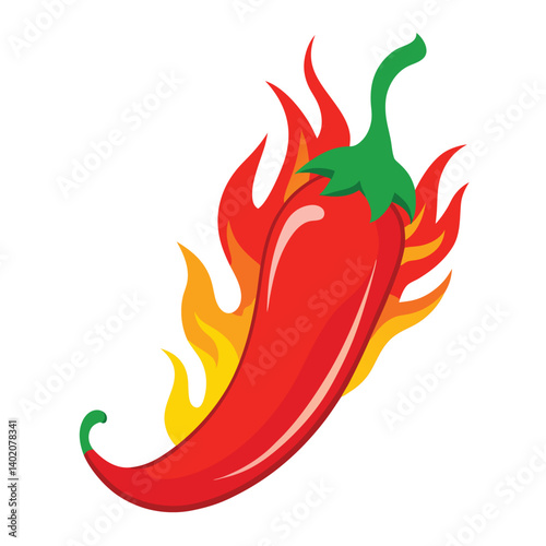 red chilli with firing vector
