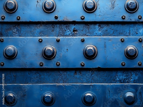 Industrial Blue Metal Panels
