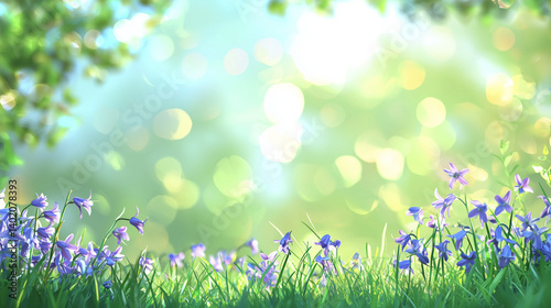 spring background with flowers