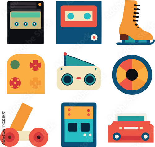 different-road-trip-vector-element-set-