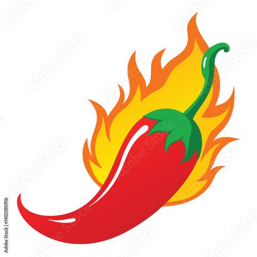 red chilli with firing vector