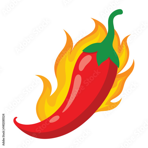 red chilli with firing vector