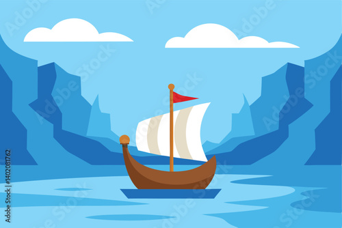 sailing ship in the sea