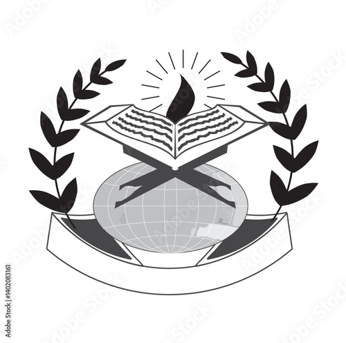 Education of Arabic Logo Concept Idea
