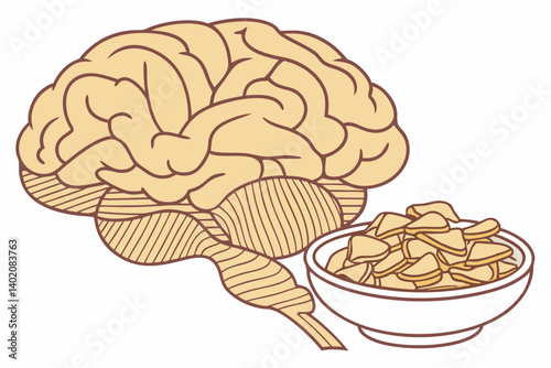 52 Brain-shaped potato chips, golden crispy snacks, neurological food art, cerebral junk food, mind-bending munchies, cognitive crisps, intellectual appetizers, neurogastronomy, surreal snacking, brai