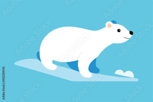 polar bear in the snow