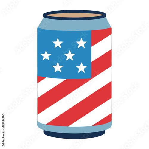 Beer-can-wrapped-in USA flag-on-white-background. Free Download Beer-can-wrapped-in USA flag-on-white-background. - GFXLoad