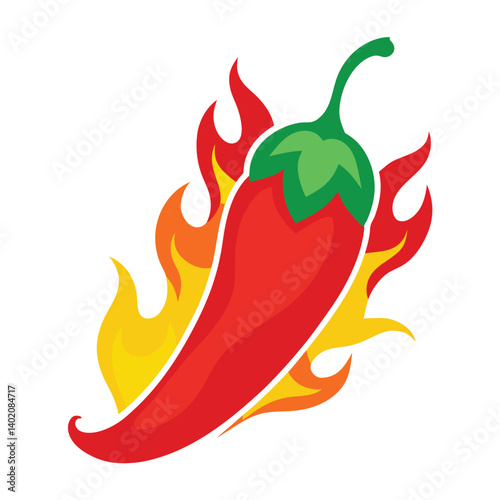 red chilli with firing vector
