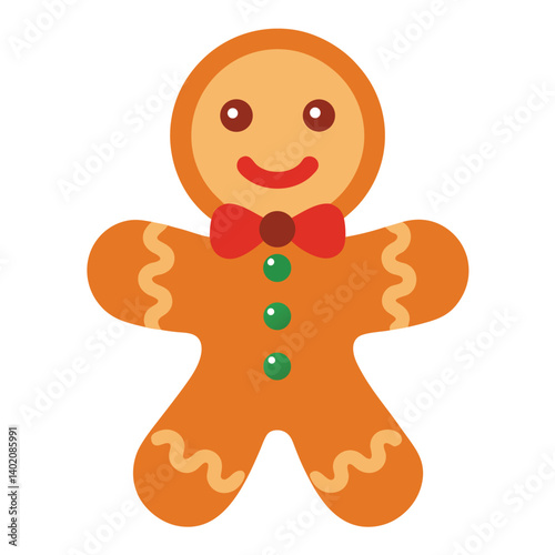 Christmas gingerbread cookies-isolated on white background.   