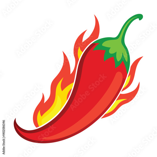 red chilli with firing vector