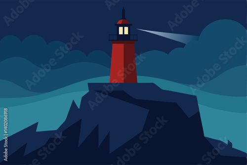 lighthouse in the night
