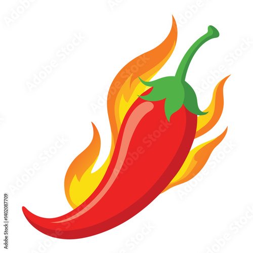 red chilli with firing vector