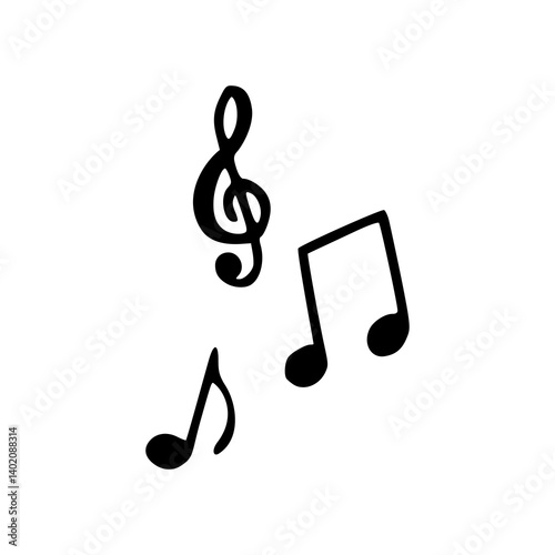 basic music notes clipart