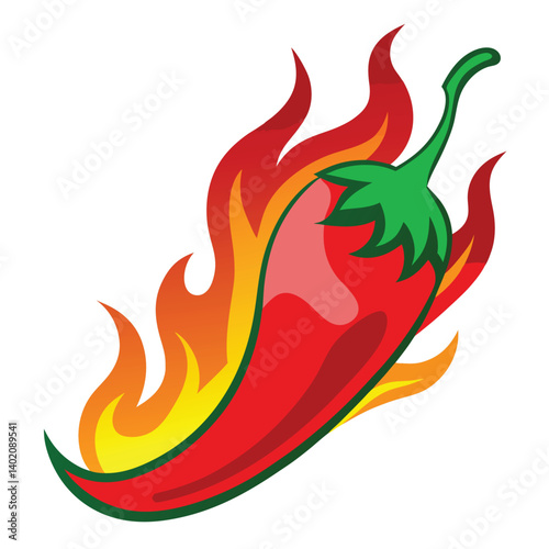 red chilli with firing vector