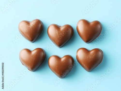 Heart Chocolates on Blue photo