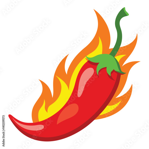red chilli with firing vector
