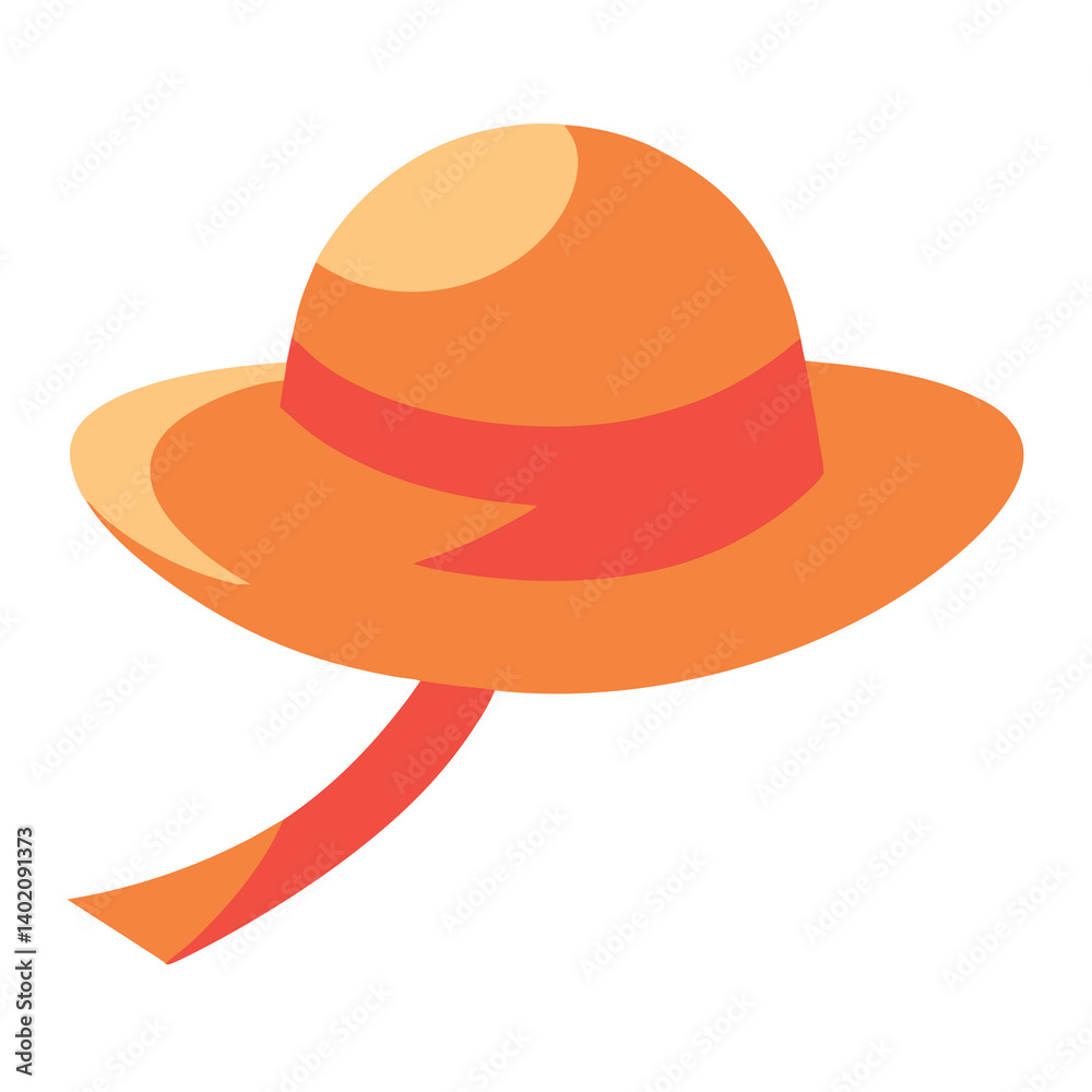 Elegant-summer-straw-hat-with-a-pastel-ribbon 