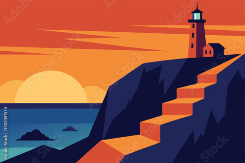 lighthouse on the sea