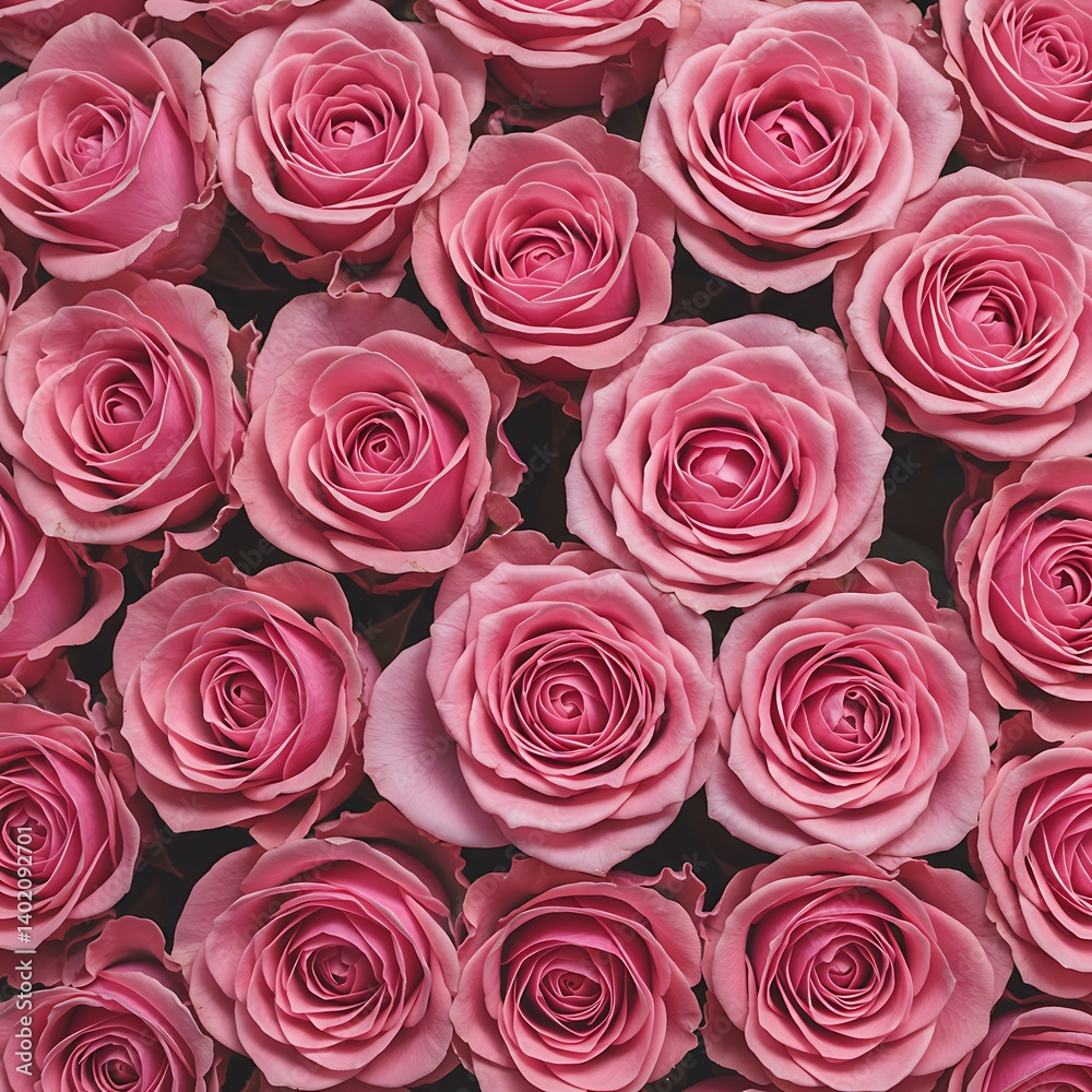 Obraz premium pink roses background pattern