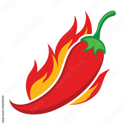 red chilli with firing vector