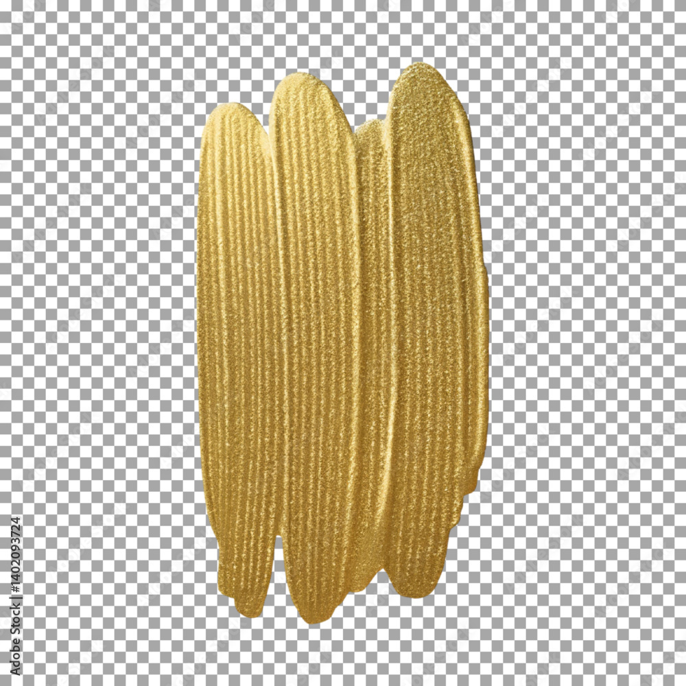 Elegant Gold Brush Stroke on transparent background, png, psd
