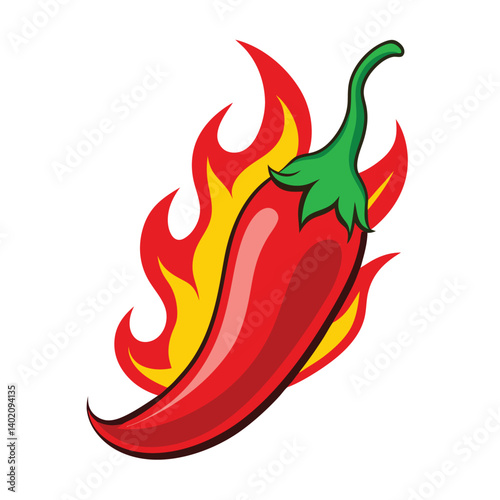 red chilli with firing vector