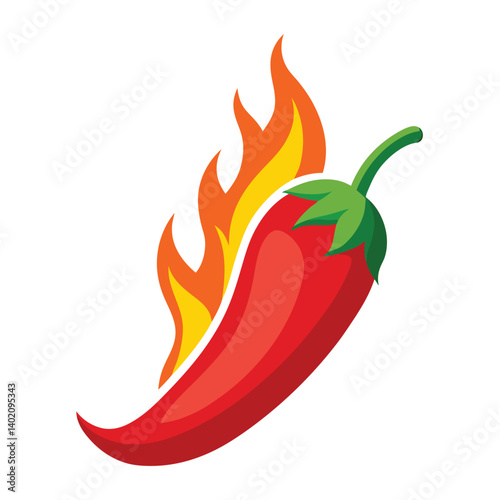 red chilli with firing vector