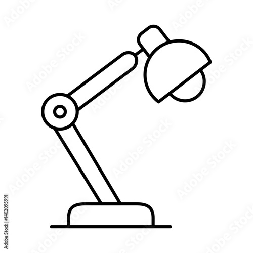 Table Lamp Line Icon. Education, E-Learning, School, College, Study, Knowledge Icons Editable Stroke Vector Illustration