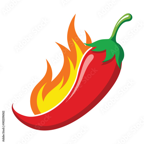 red chilli with firing vector