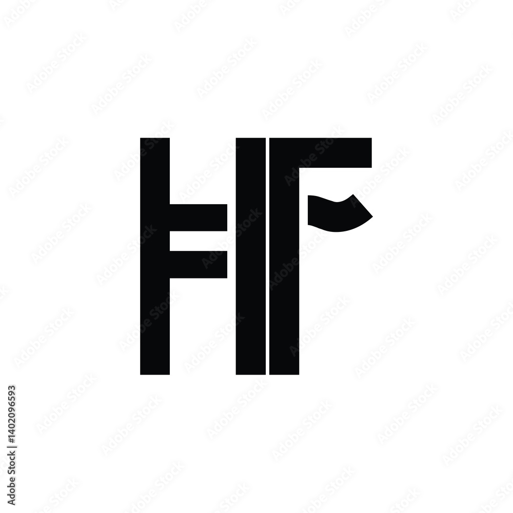 HF monogram logo design letter text name symbol monochrome logotype alphabet character simple logo HF monogram logo design letter text name symbol monochrome logotype alphabet character simple logo