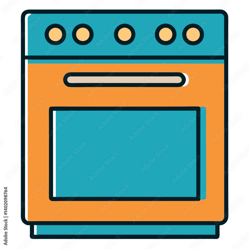 Oven-illustration-whit-solid-colour-outline Oven-illustration-whit-solid-colour-outline