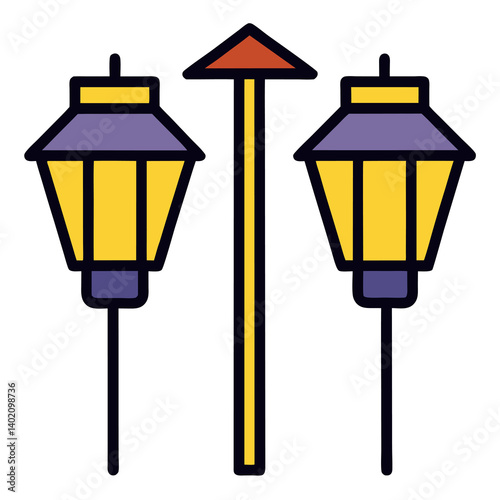 Outdoor-lights-illustration-whit-solid-colour-outline.