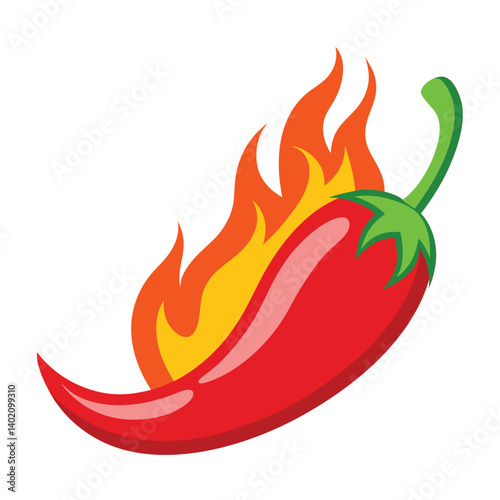 red chilli with firing vector