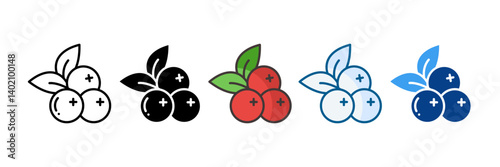 Cranberry Icon Set Multiple Style Collection