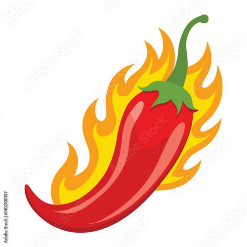 red chilli with firing vector