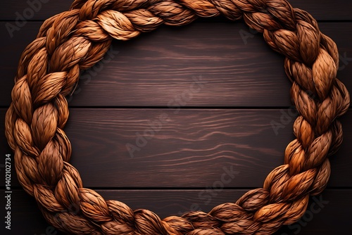 Braided Wreath on Wood photo