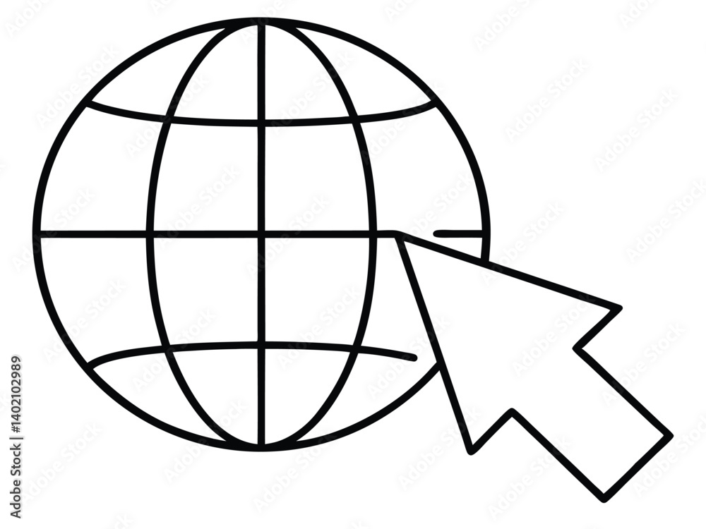 Click to go to website silhouette, Globe icon set. Go to web symbol icon. vector EPS Click to go to website silhouette, Globe icon set. Go to web symbol icon. vector EPS