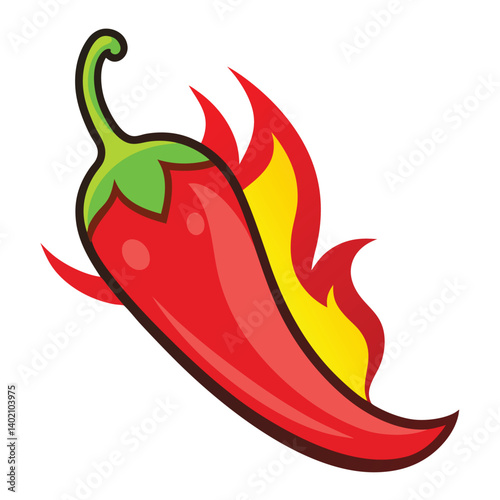 red chilli with firing vector